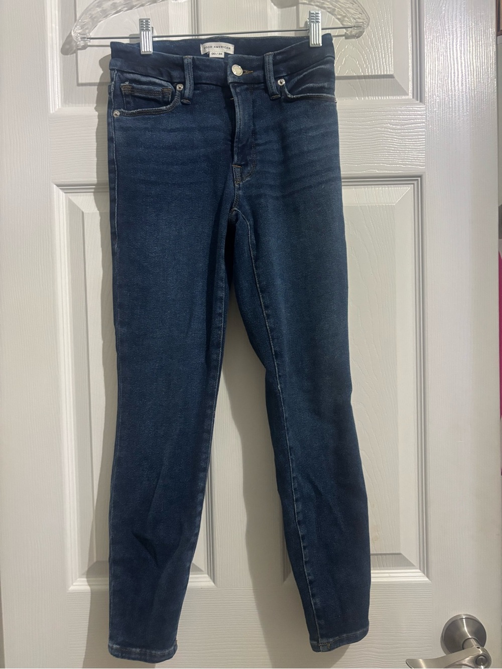 Good American Dark Blue High-Rise Women’s Skinny Jeans